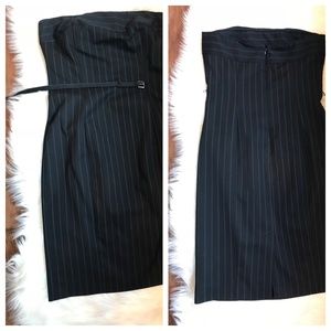 the limited strapless belted "suit" dress 6